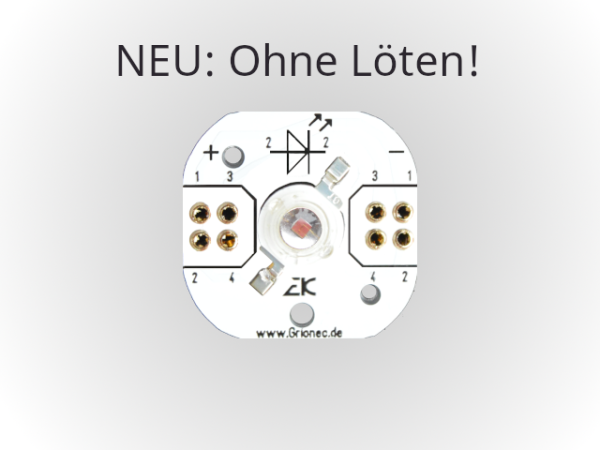 3W High Power LED auf Grionec-Platine 630nm - 640nm rot