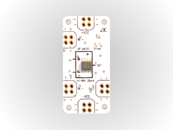 CMOPUA741U18-18I25mHSOIC-8 - Operationsverstärker UA741U18 auf Grionec-Platine